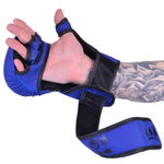 MAR-233F-N | Matte Blue/Black MAYA Leather Amateur MMA Gloves