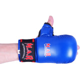 MAR-143A | Blue Karate Gloves w/ Padded Thumb