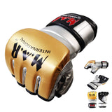 MAR-234D Gold/Silver Synthetic Leather MMA Gloves