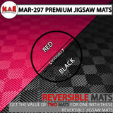 MAR-297B | Red/Black Jigsaw Floor Mats (40mm [1m x 1m] Square)