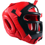 MAR-134A | Red Head Guard w/ Grill Mask For Training