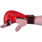 MAR-142B | Red Karate Gloves w/ Moulded Padding