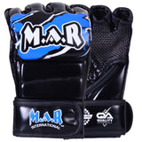 MAR-234F | Blue MMA Gloves Fingerless Combat Gloves with Thumb Design