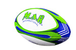 MAR-436F | Green & Blue Rugby Training Ball - Size 4