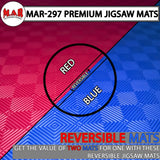 MAR-297A | Red/Blue Jigsaw Floor Mats (40mm [1m x 1m] Square)