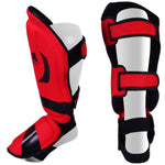 MAR-148E | Red Kickboxing & Thai Boxing Shin & Instep Guards