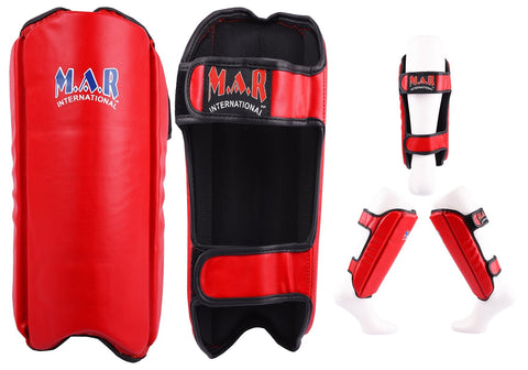 MAR-153A | Multilayered Red Shin Guards