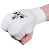 MAR-168A | White Elasticated Fabric Mitts For Hand Protection