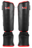 MAR-193B | Foam Padded Black Shin & Instep Guards