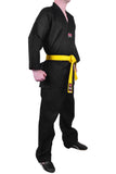 MAR-002 |  Black V-Neck Karate Uniform Gi (8oz Fabric)