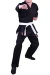 MAR-004B | Black Karate Student Uniform Gi (8.5oz Fabric) + FREE BELT