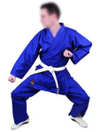 MAR-005B | Blue Karate Student Uniform Gi (8oz Fabric) + FREE BELT