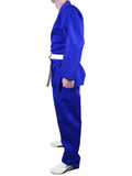 MAR-005B | Blue Karate Student Uniform Gi (8oz Fabric) + FREE BELT