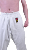 MAR-009 | White Karate Uniform w/ Black Trim (8oz Fabric) + FREE BELT