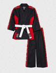 MAR-012 | Black & Red Designer Karate Uniform (8oz Fabric) + FREE BELT