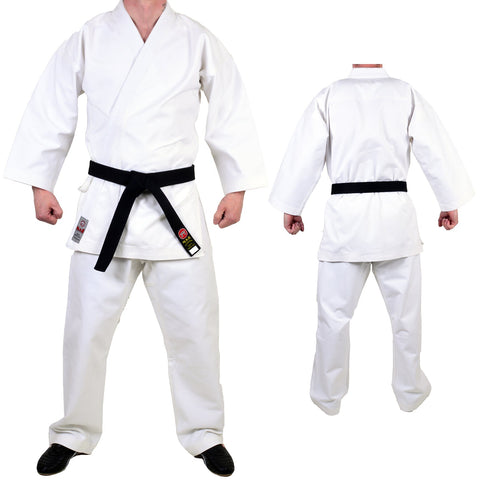 MAR-013A | White Karate Competition 12oz Uniform - European Style