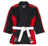 MAR-012 | Black & Red Designer Karate Uniform (8oz Fabric) + FREE BELT