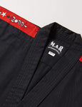 MAR-012 | Black & Red Designer Karate Uniform (8oz Fabric) + FREE BELT