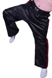 MAR-089E | Full Contact Black+Red Kickboxing & Freestyle Trousers