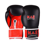 MAR-104 | Red+Black Genuine Leather Boxing Gloves