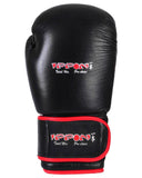 MAR-106B | Black IPPON Genuine Cowhide Leather Boxing Gloves