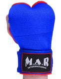 MAR-119C | Blue Hand Wrap Mitts w/ Padded Knuckles