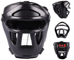 MAR-134B | Black Head Guard w/ Grill Mask For Training