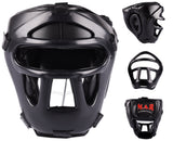 MAR-134B | Black Head Guard w/ Grill Mask For Training