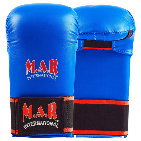 MAR-141B | Blue Karate Gloves w/ Moulded Padding