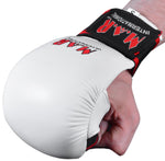 MAR-142C | White Karate Gloves w/ Moulded Padding