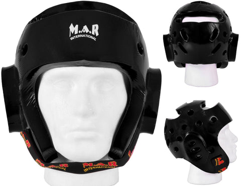 MAR-160B | Black Dipped Foam Martial Arts Head Guard