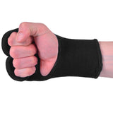 MAR-168B | Black Elasticated Fabric Mitts For Hand Protection