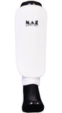 MAR-170A | White Elasticated Fabric Shin Guard For Shin Protection