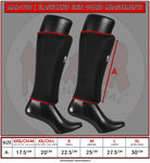 MAR-170B | Black Elasticated Fabric Shin Guard For Shin Protection