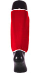 MAR-170C | Red Elasticated Fabric Shin Guard For Shin Protection