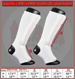 MAR-171A | White Elasticated Fabric Shin & Instep Guard