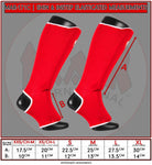 MAR-171C | Red Elasticated Fabric Shin & Instep Guard