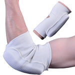 MAR-173A | White Elasticated Fabric Elbow Pads