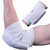 MAR-173A | White Elasticated Fabric Elbow Pads