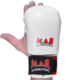 MAR-142C | White Karate Gloves w/ Moulded Padding