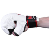 MAR-143C | White Karate Gloves w/ Padded Thumb