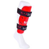 MAR-162A | Red Dipped Foam Martial Arts Shin Guard