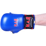 MAR-143A | Blue Karate Gloves w/ Padded Thumb