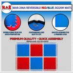 MAR-296A | Red/Blue Jigsaw Floor Mats (20mm [1m x 1m] Square)