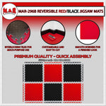 MAR-296B | Red/Black Jigsaw Floor Mats (20mm [1m x 1m] Square)