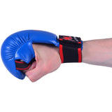 MAR-142A | Blue Karate Gloves w/ Moulded Padding