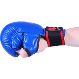 MAR-143A | Blue Karate Gloves w/ Padded Thumb