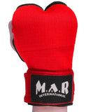 MAR-119B | Red Hand Wrap Mitts w/ Padded Knuckles