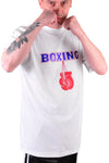 MAR-084F | White Round-Neck Boxing T-Shirt (OD)