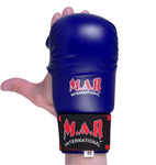 MAR-142AA | Navy-Blue Karate Gloves w/ Moulded Padding